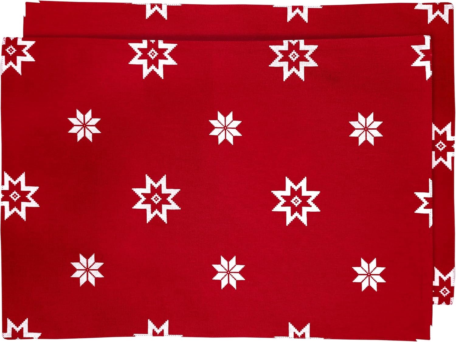 Ragged Rose Mattie Kerstmatten Rood, Katoen, 26 X 36 cm