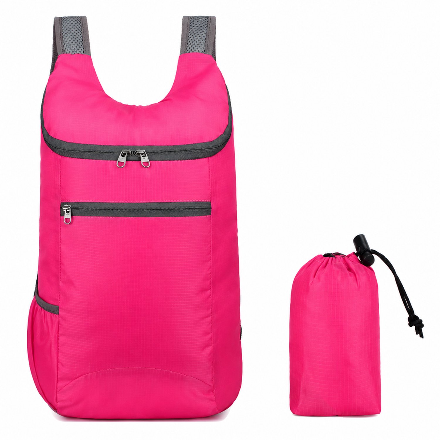 rugzak - 1 compartiment - effen fuchsia - voor recreatief reizen