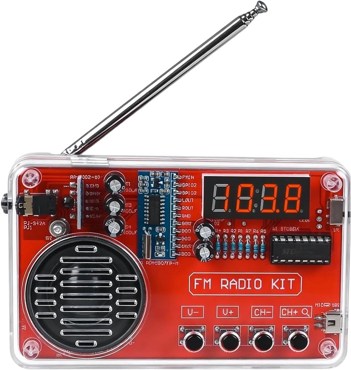 FM Radiobouwkit FM 87-108MHz draagbare radio met LED-display en