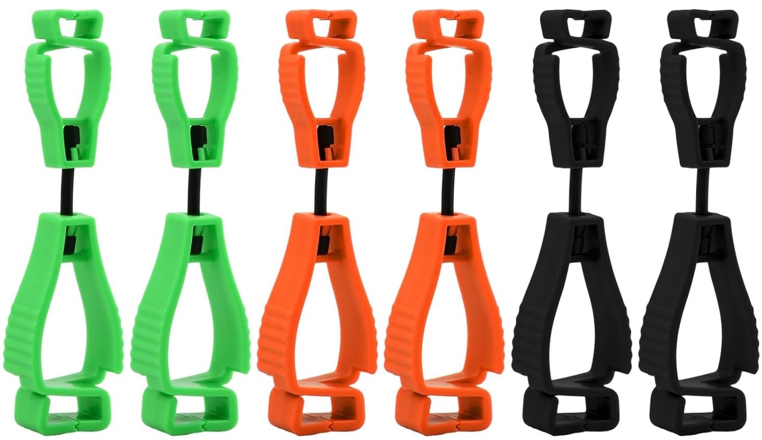 Handschoenclips - Zwart - 12 x 3 x 1,6 cm - Kunststof Clip voor Werkhandschoenen - Voor Thuis en op de Werkplek