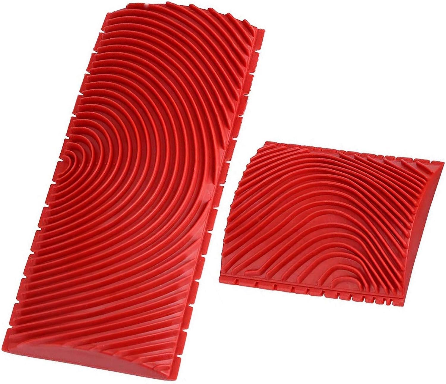 Rubber houtnerf gereedschap set - 2 stuks - silicone rubber - ideaal voor wanddecoratie - ShopVlot