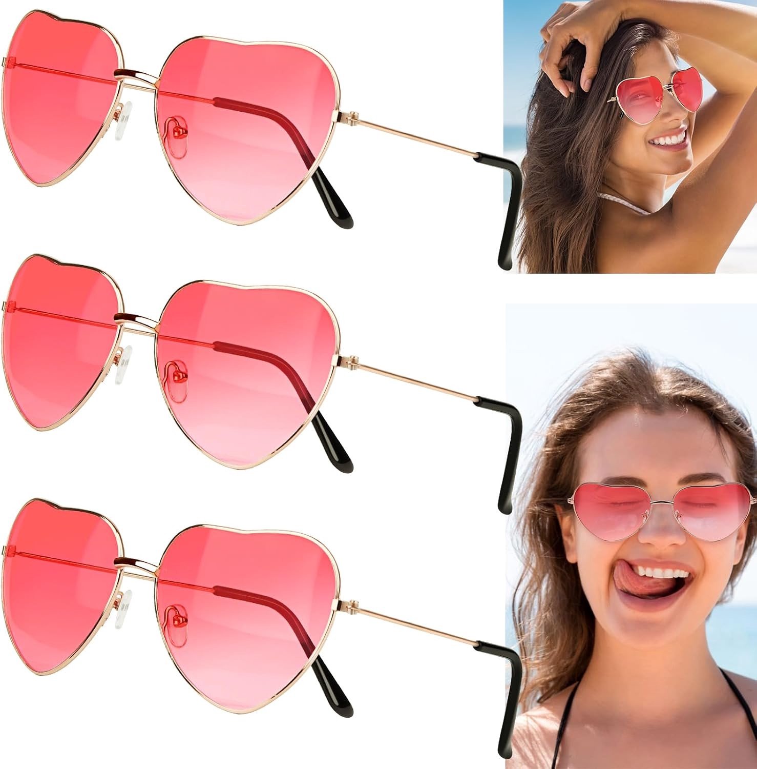 Retro Hippie Zonnebrillen voor Mannen en Vrouwen - Perfecte Accessoire voor Feestjes en Festivals, 2 Paar