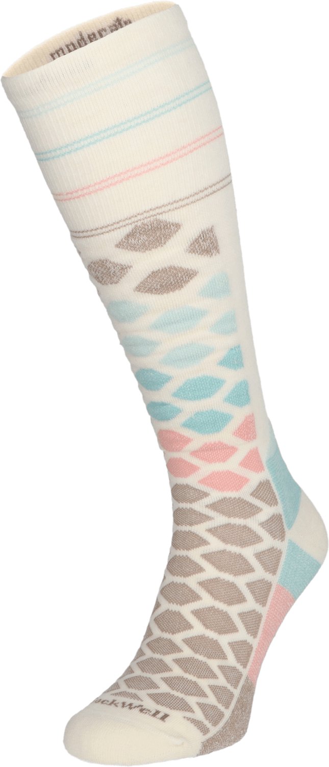 The Edge Medium Dames Skisokken Klasse 1 Merinowol Beige