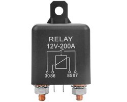 Starter Relay 200 A 12 V 4-Pole voor Bouwvoertuigen en Auto's - Hoge Laadcapaciteit en Automatische Inschakelaar