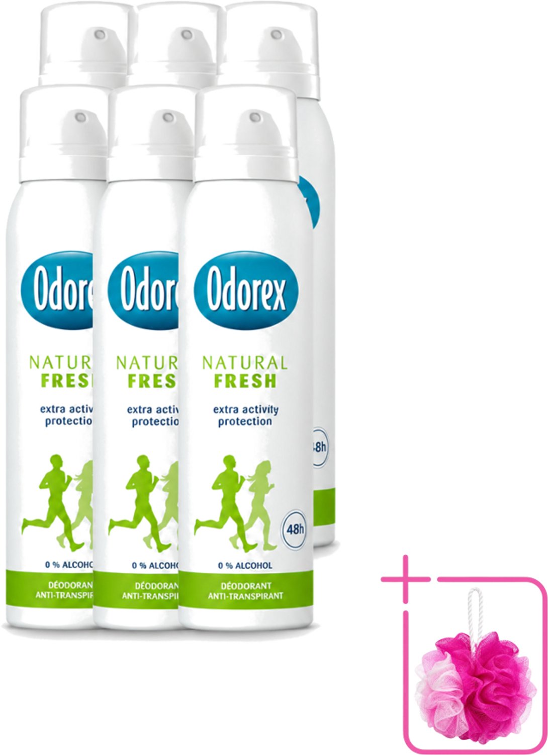 6 x Odorex - Deodorant Spray - Natural Fresh - Natuurlijk Fris - 150 ml - Bulkverpakking - Natuurlijke frisheid - Deodorant spray