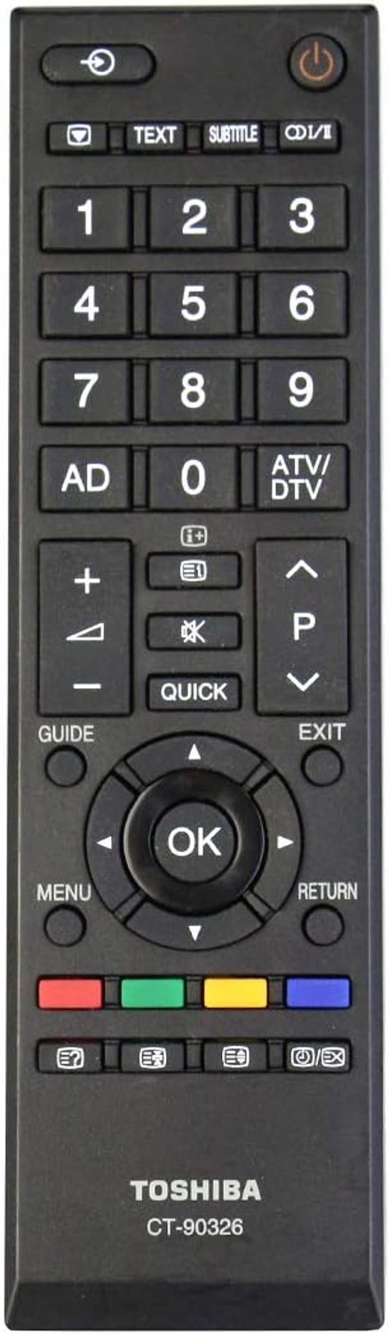 AULCMEET CT-90326 Replace remote control suitable for Toshiba 4K OLED Smart TV 19EL933G, 22AV615DG 26SL738G, 32AV503D - ShopVlot