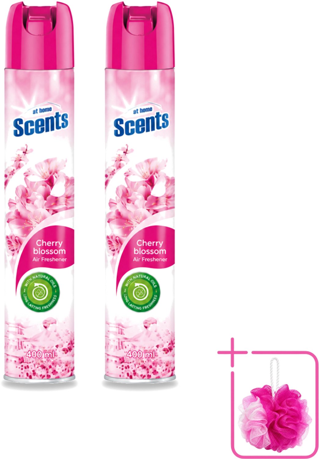 2 x At Home – Luchtverfrisser Spray – Cherry Blossom – Fris Bloemig - 400 ml - Bulkverpakking - Luchtverfrisser - Kersenbloesemgeur