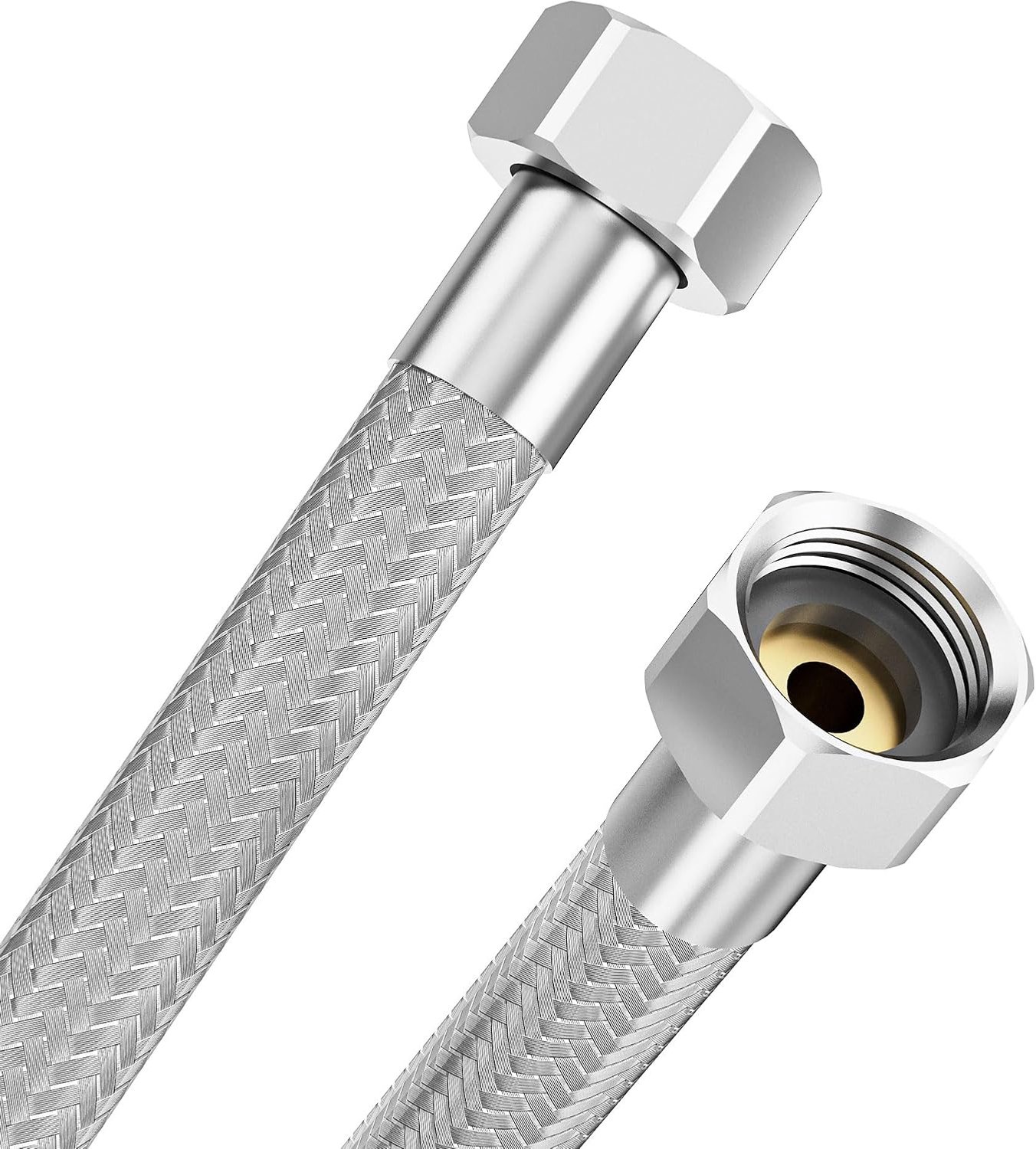 Flexible Hose 1/2 Inch Hose Overflow on Both Sides 100cm Connection Hose Fixture Connection Hose Flexible Hose for - ShopVlot
