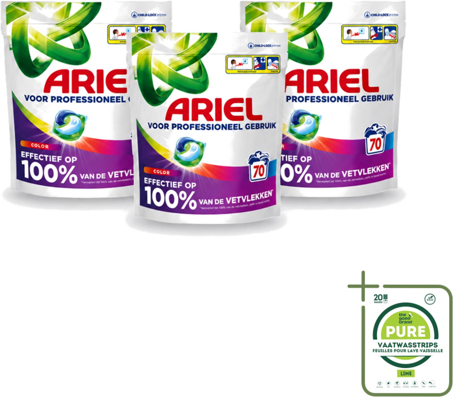 3 x Ariel – Wasmiddel Pods – All-in-1 Color – Kleurbehoud – 70 wasbeurten - Grootverpakking - Vaatwasstrips - Kleurbescherming - Wasmiddel - Wasbeurt - Wasmachine - Vlekverwijdering