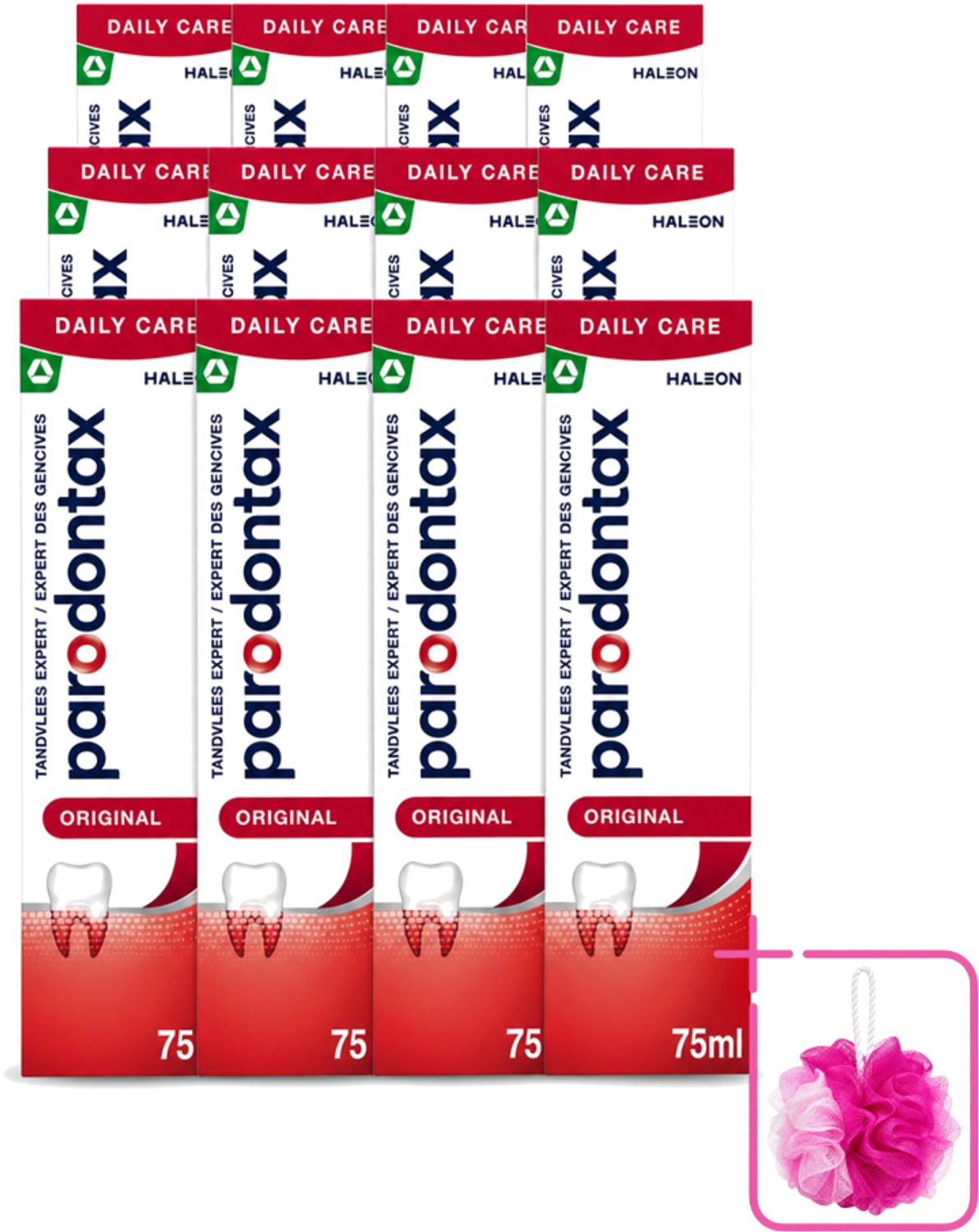 12 x Parodontax - Tandpasta - Original - Versterkt Tandvlees & Verwijdert Tandplak - 75 ml - Bulkverpakking - Tandpasta - Douchemop - Tandvlees