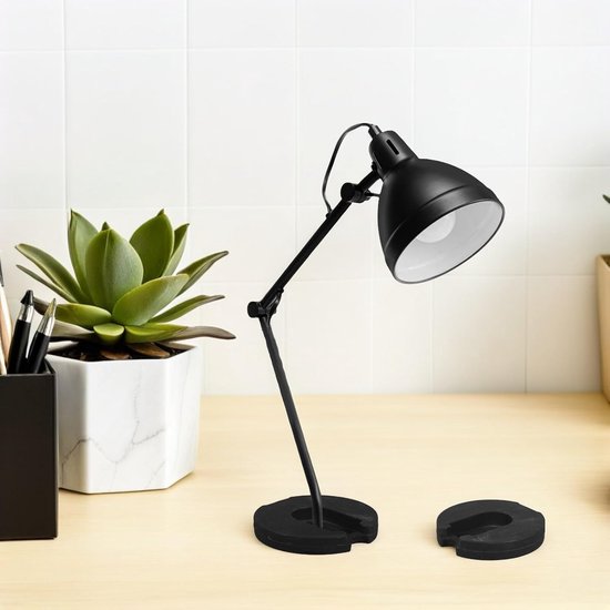 2 Stuks Verzwaarde Lampvoet Metalen Basis voor Stabiele Tafellampen Zware Ijzeren Vervangingsplaat voor Extra Ondersteuning in Kantoor Slaapkamer — afbeelding 5