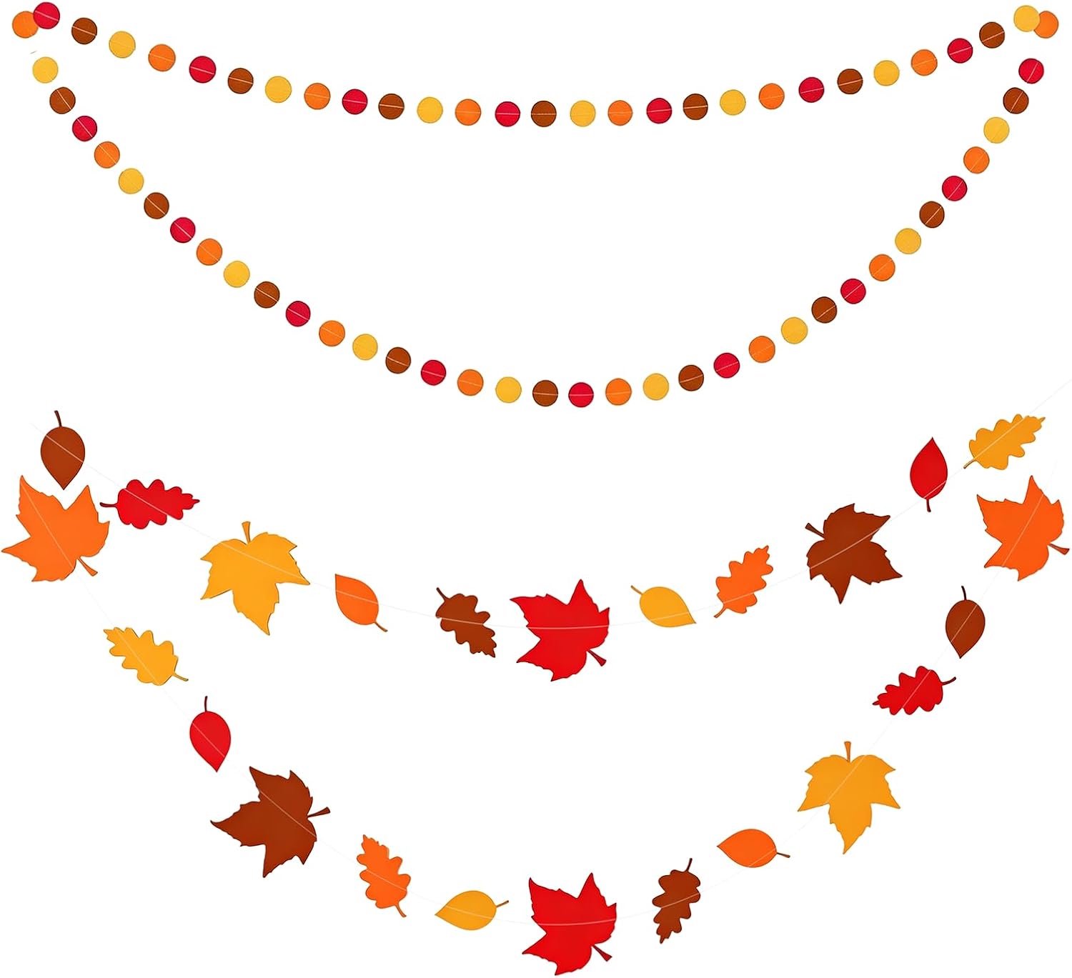 Herfstslinger om op te hangen, slinger van esdoornbladeren, Thanksgiving