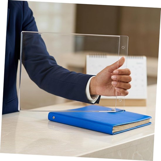 4 Stuks Delige Transparante Acryl Signaaldragers met Ophangfunctie Krasbestendig Helder Menu Display voor Kantoor Evenementgebruik — afbeelding 4