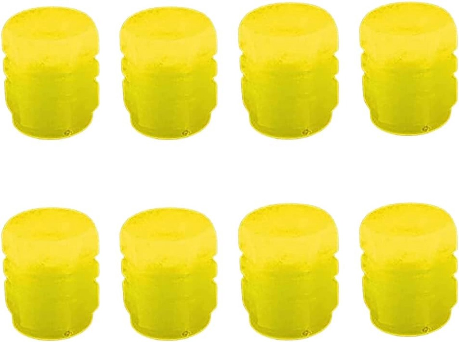 Fluorescerende Ventieldoppen voor Auto, Motor, SUV en Fiets - 8 Stuks Luminous Tyre Caps in Geel voor Verbeterde Zichtbaarheid