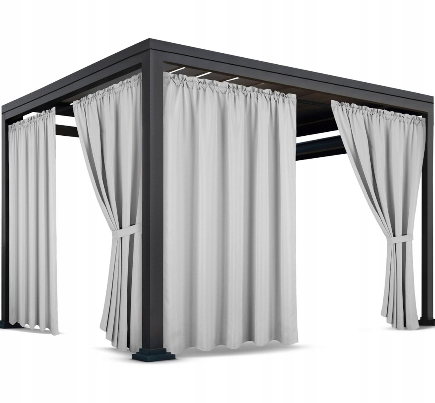Waterdichte Terrasgordijnen 155x220 cm met Tunnel - Tuin & Balkon
