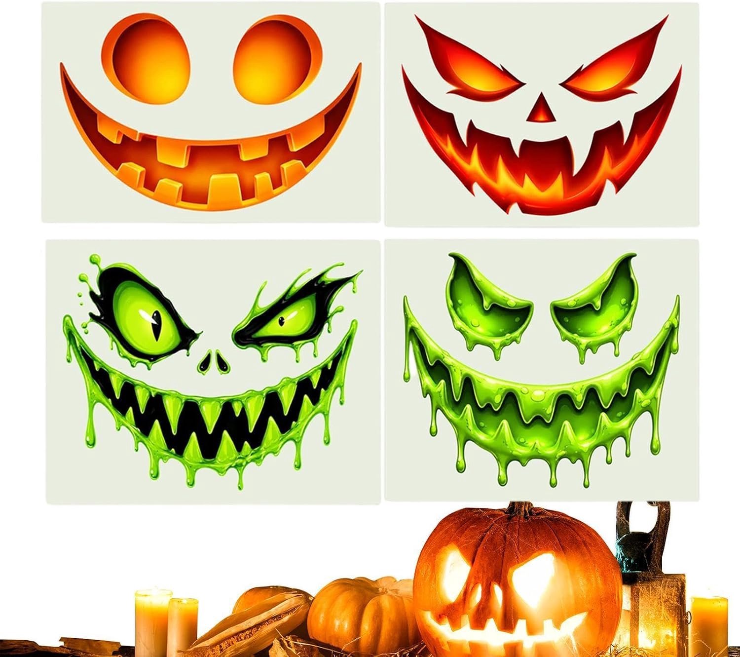 Vuilnisbak Stickers Gloeiende Waterdichte Halloween Decal