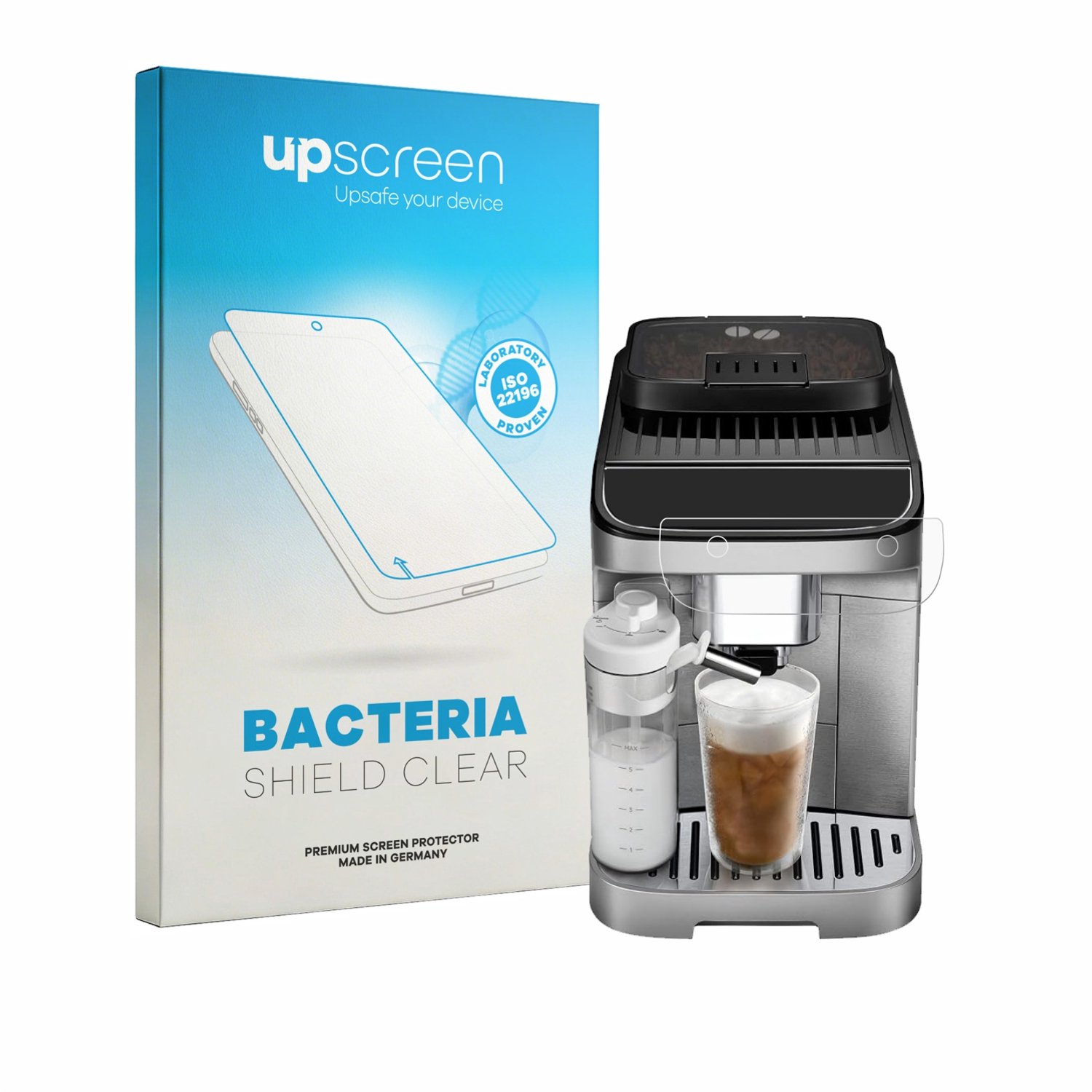 upscreen - Screenprotector voor DeLonghi Magnifica Duo - Folie Beschermfolie transparant antibacterieel