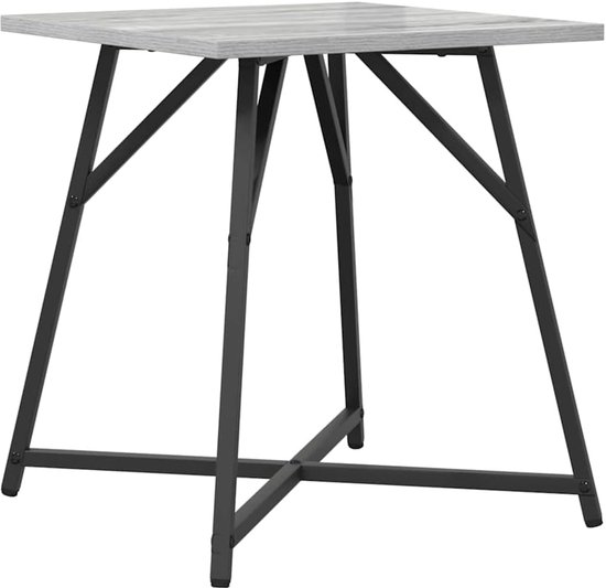 Set bijzettafels 2 stuks Sonoma grijs & Zwart, Metalen frame — afbeelding 4
