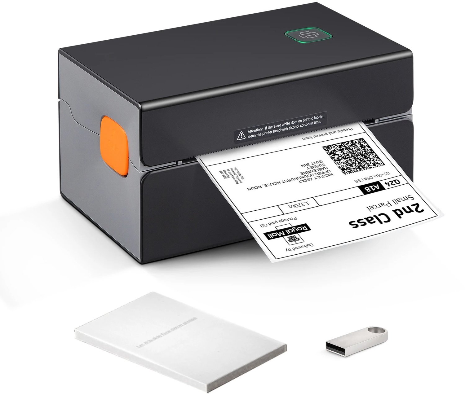 MONIQO Thermische Labelprinter - Verzendlabel - met bluetooth - automatische labelherkenning - 300 DPI - 40 tot 108 mm breedte - 4x6 mailingpakketten