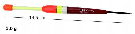 Shark Doorvoer Dobber 1.0g/14.5cm - Balsa met Glowstick Houder — afbeelding 2