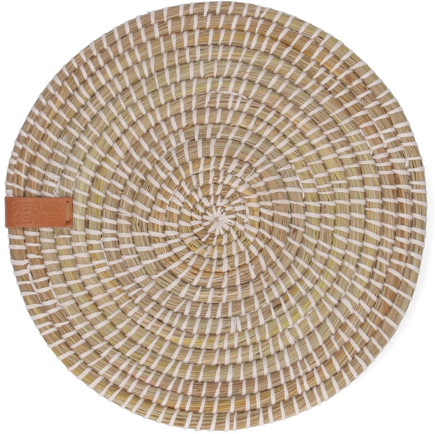 Return to Sender | Set van 2 Placemats Kaisa Grass Beby Ø36 cm - Gerecycled katoen