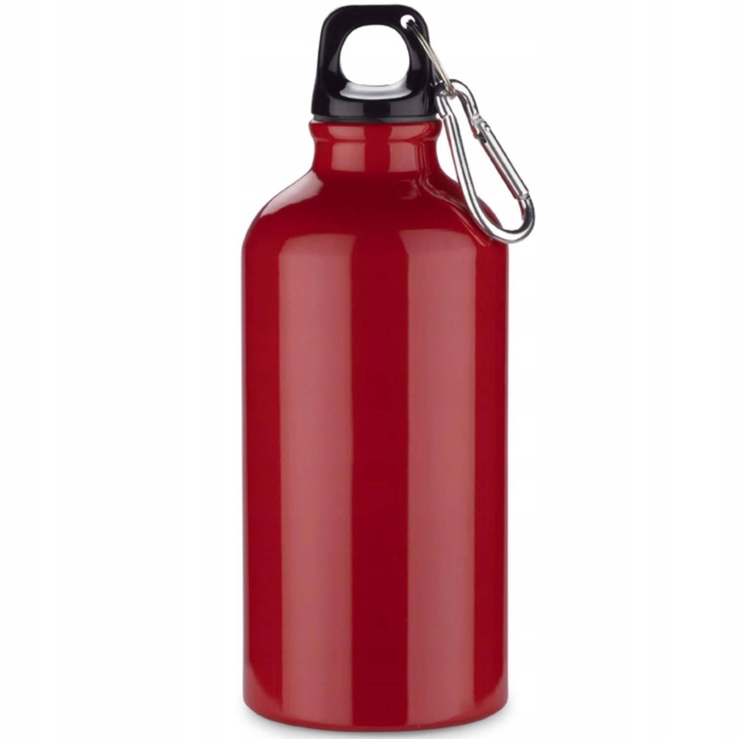 Aluminium Reisbidon 500ml met Karabijnhaak - Rood