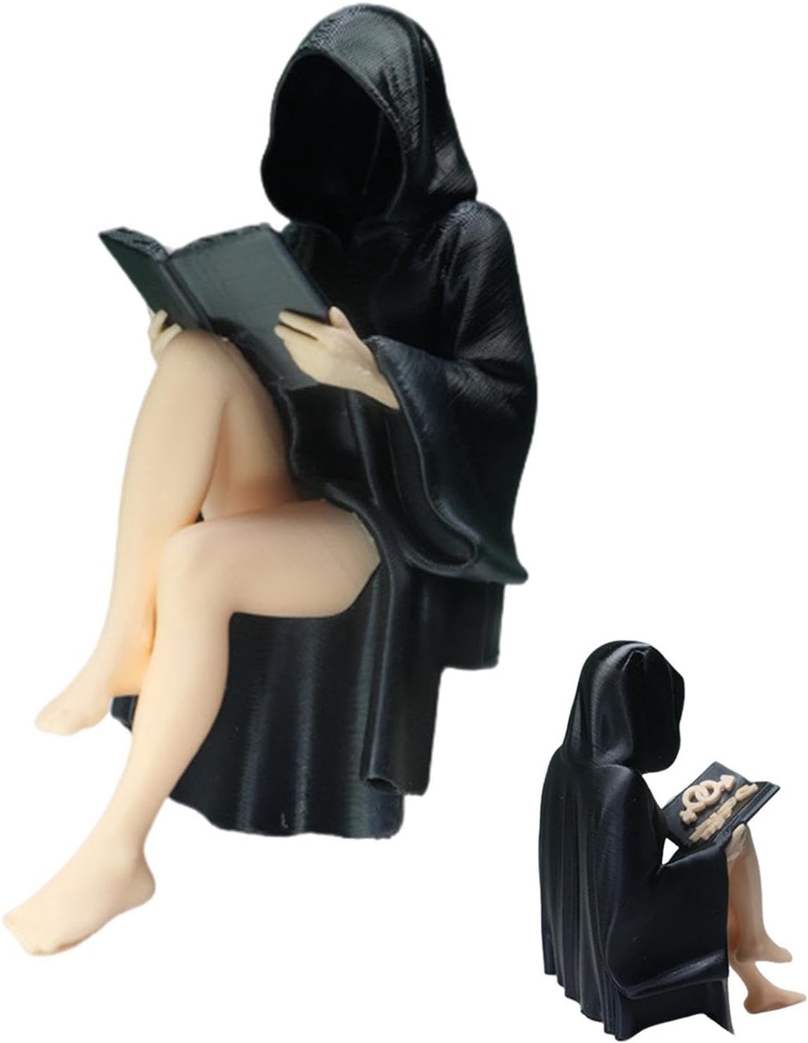 Gothic Hooded Reader Beeldje 3D Gedrukt Gothic Spooky Lady Decor