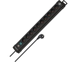 Premium-Line stekkerdoos 10-voudig zwart 3m H05VV-F 3G1,5 *FR/BE*