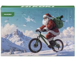 Hikoki gereedschap voor je fiets verpakt in 24 vakjes als cadeau als adventskalender zonder accuboormachine met tools