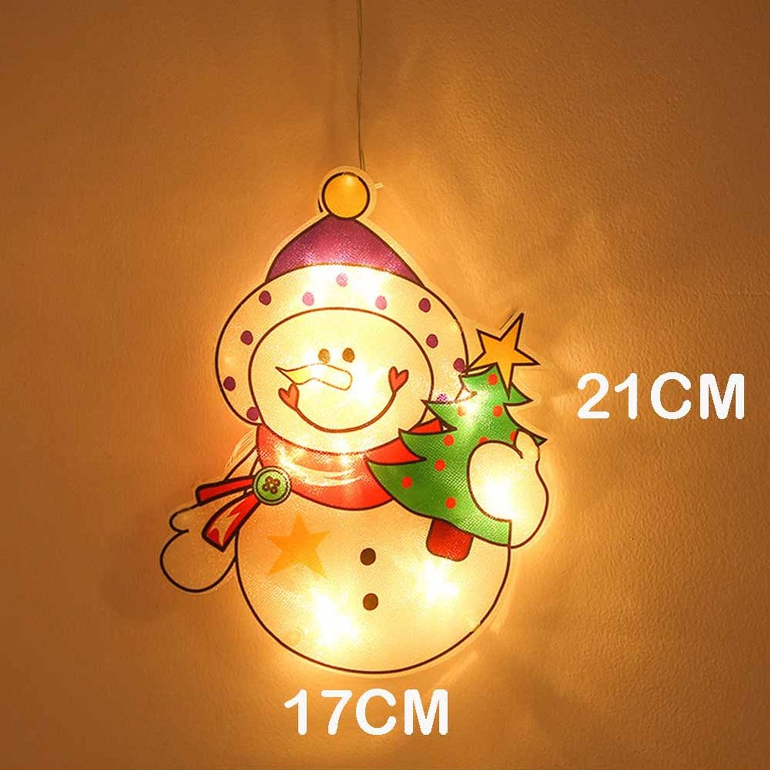 Meedeer LED kerstverlichting(3 led-zuignappen set)-Verlichte kerstfiguren-Voor ramen/opgehangen-Kerst decoratie verlichting-Kerst Raamverlichting(Herten/Sneeuwpoppen/Kerstman) – foto 2