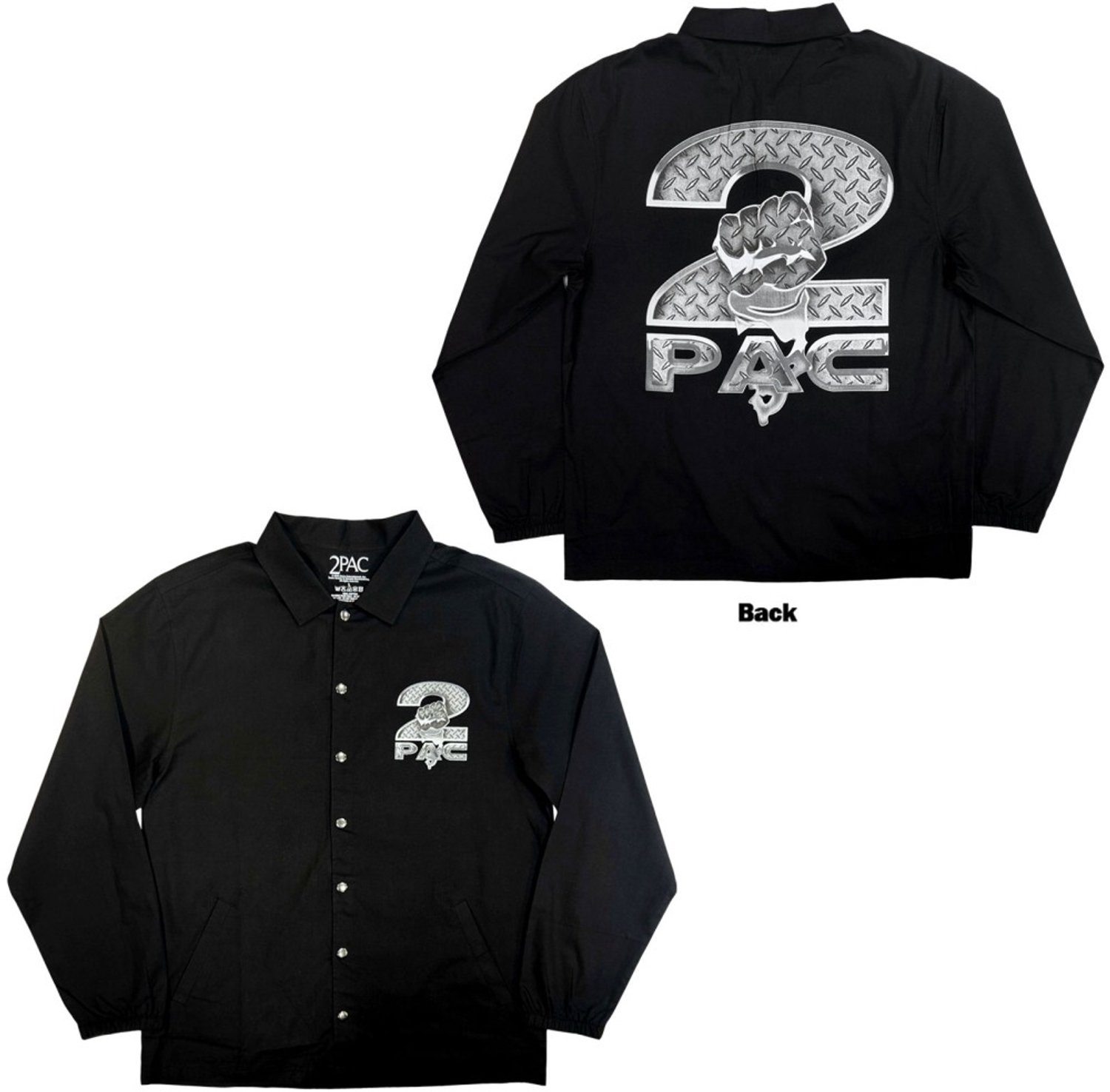 Tupac - Steel Logo Shirt - S - Zwart