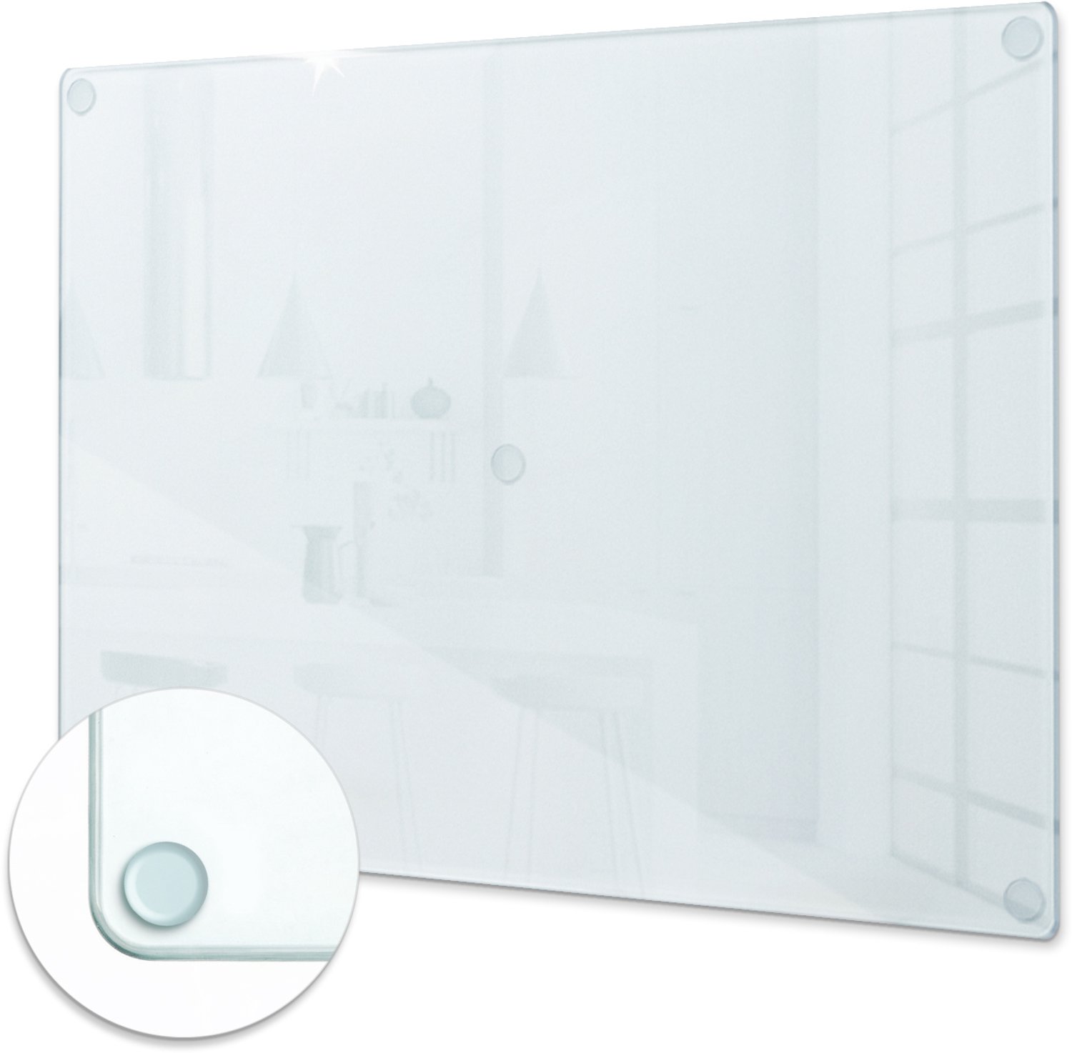 WallMuralia - Glazen Keukenbeschermer Transparant - 52 x 40 cm - Keukenbescherming van Glas - Werkbladbescherming - Glazen Keukenplaat