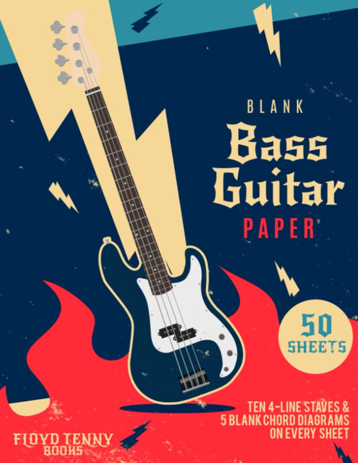 Blank Bass Guitar Paper: A Tab Book for Beginner, Intermediate and Advanced Bassist. - ShopVlot