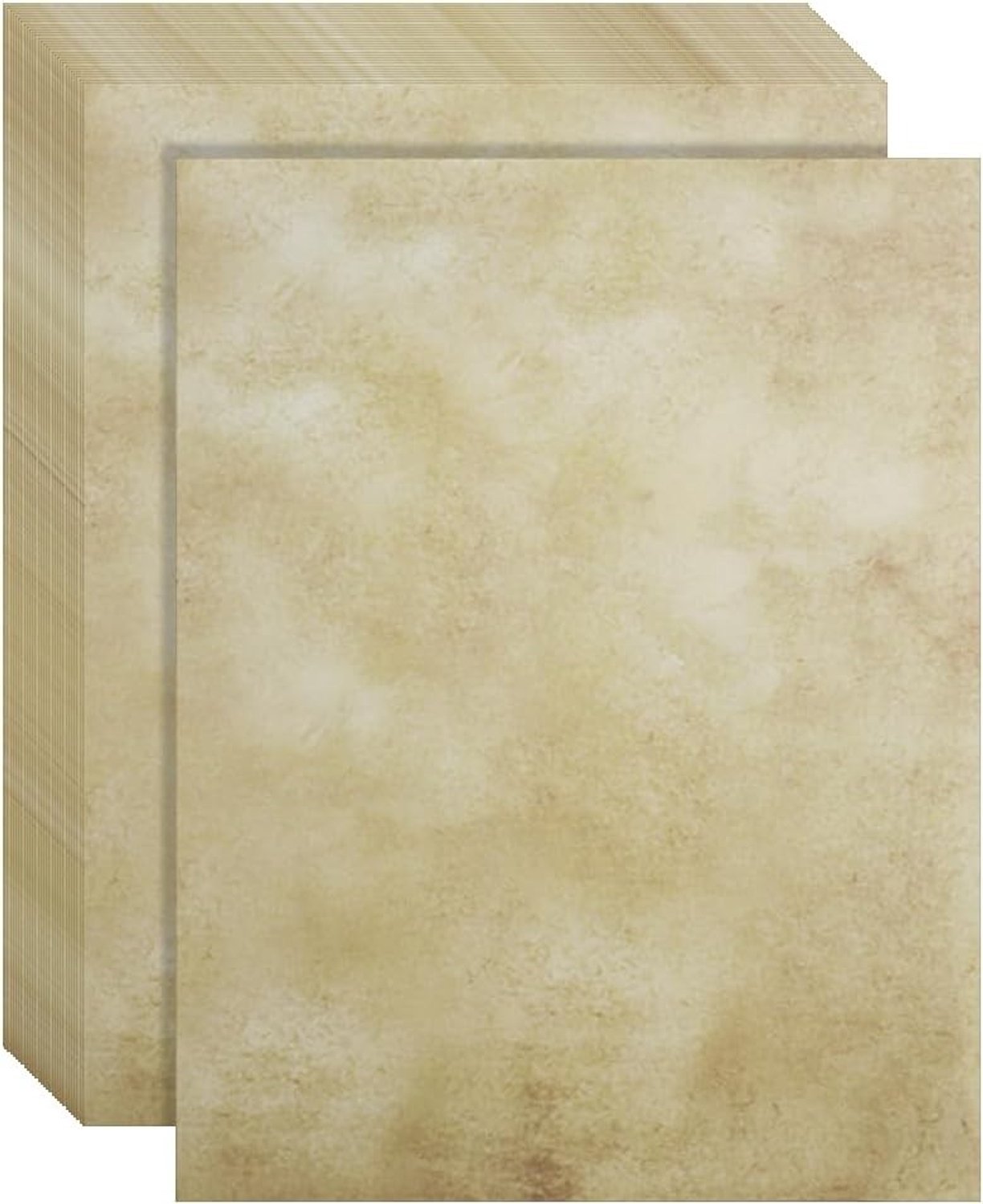 Vintage Stationery Set met 30 Vellen A4 Afvalpapier, Middeleeuws Kraftpapier voor Uitnodigingen en Brieven, Dubbelzijdig Bedrukt en Parchment-achtige Uiterlijk