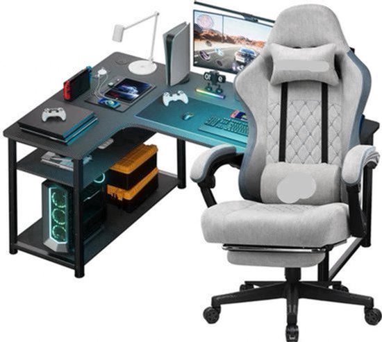 Gamestoel – Gaming Stoel – Bureaustoel – Game Stoel – Gaming Chair – Verstelbare Zithoogte – 360° Draaibaar Met Zwenkwielen — afbeelding 3