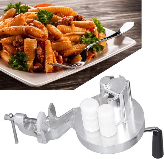 Handmatige Cavatelli Maker - RVS Macaroni Maker voor Thuisgebruik, Noodle Press Machine met Handcrank voor Verse Pasta en Noodles — afbeelding 4