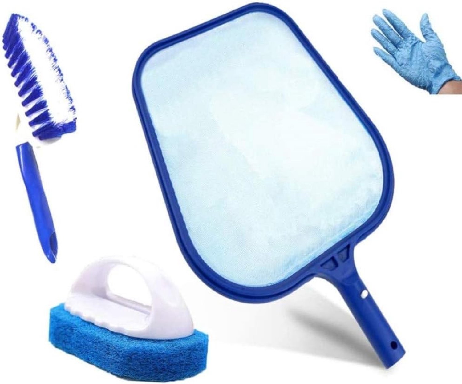 Hot Tub Reinigingsset met Zwembad Skimmer, Borstelkop, Handschoenen voor Opblaasbare Zwembaden en Tuinvijvers