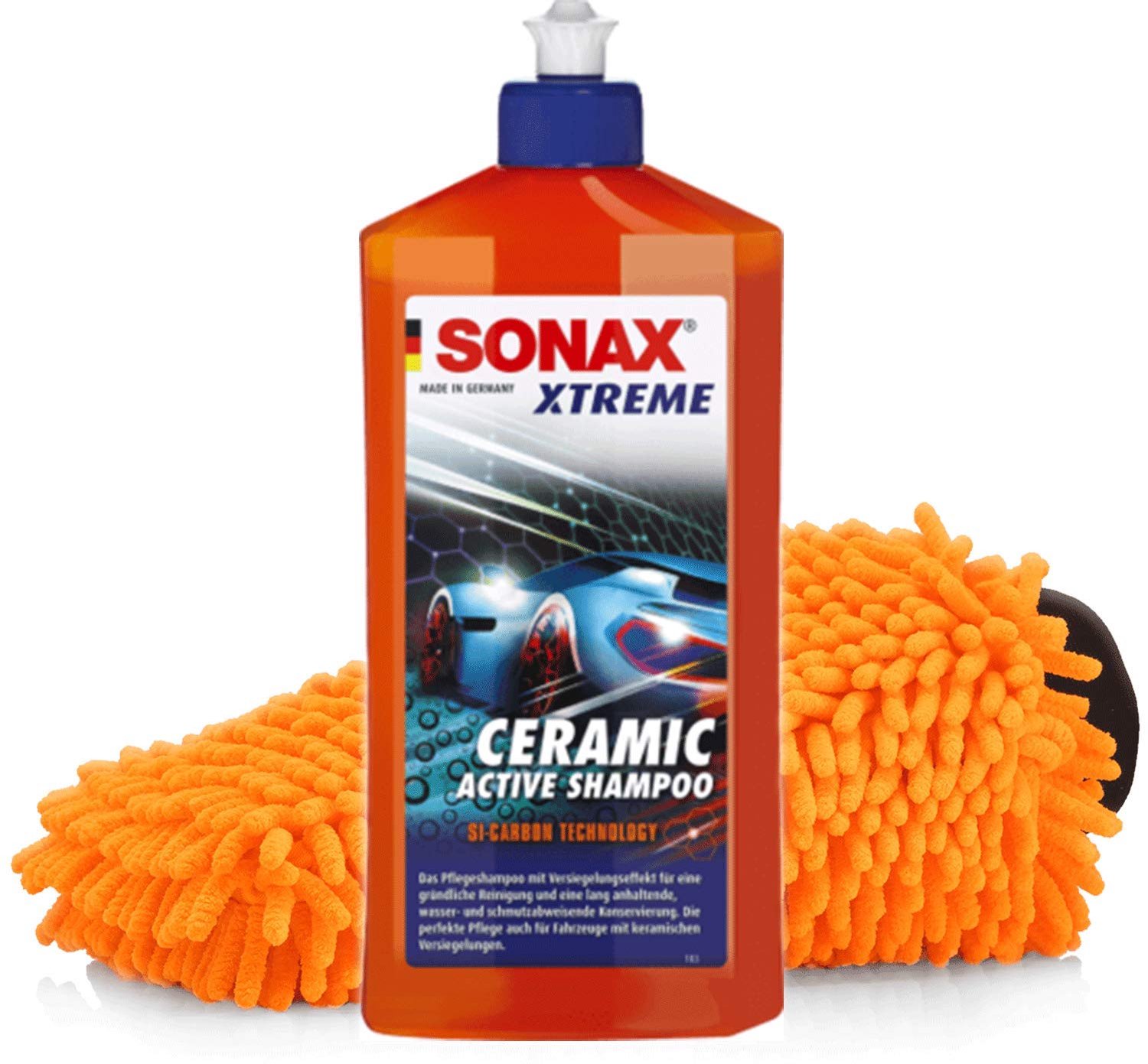 detailmate SONAX Xtreme Ceramic wasset: SONAX Xtreme Ceramic Active Shampoo 500 ml Autoscrub + detailmate microvezel - ShopVlot