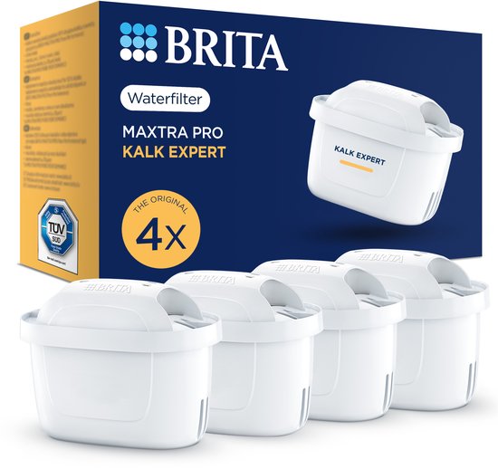 Brita Filterpatronen Maxtra Pro Kalk Expert - 4 Stuks Speciaal Voor Hard Water Filtert O.a. Kalk Chloor En Pesticiden Waterfilter