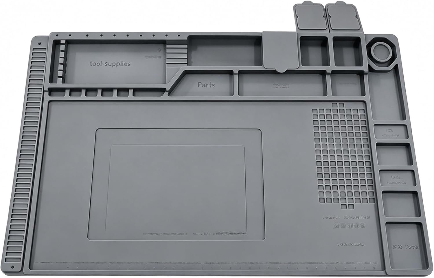 Soldeermat siliconen 45x30cm, hittebestendig tot 500°C - ShopVlot