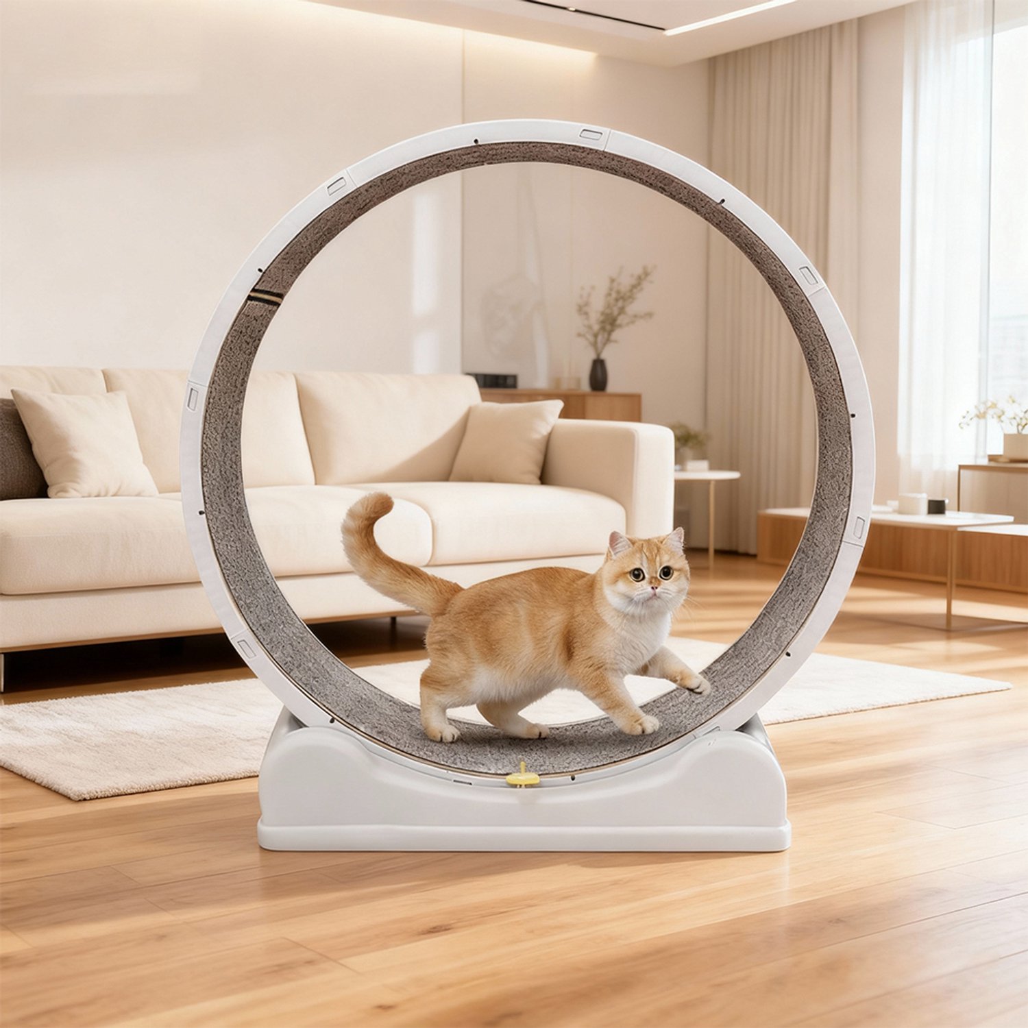 Corvance Kattenloopwiel Grijs - Stil en Compact Speelgoed - Corvance - €164,99