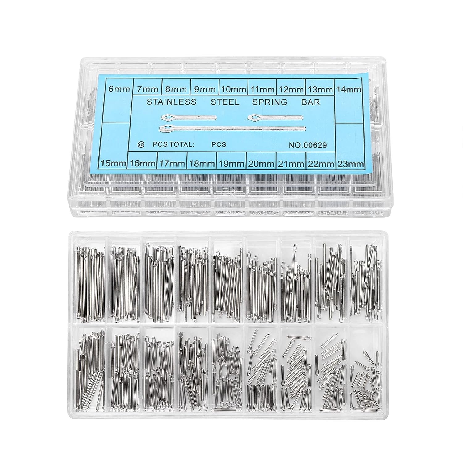 Watch split pins set 360pcs - RVS - 18 maten - Ideaal voor het vervangen van horlogebanden - ShopVlot