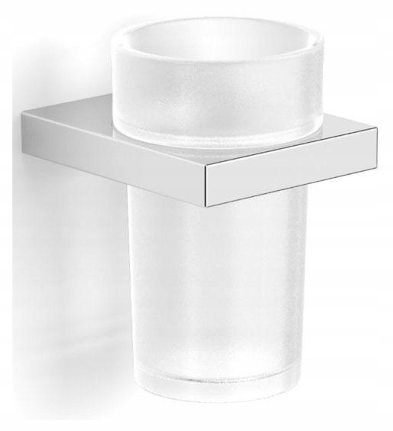 Matglazen Wandbeker Badkamer - Chroom/Matglas