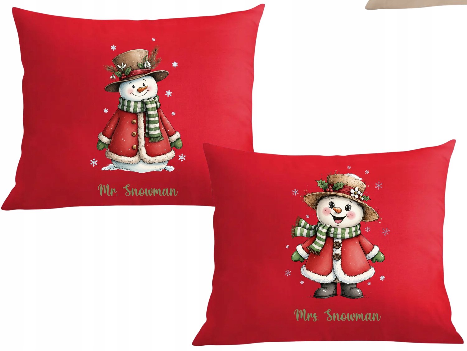 Decoratieve Kussensloop Set voor Koppels - Kerstcadeau