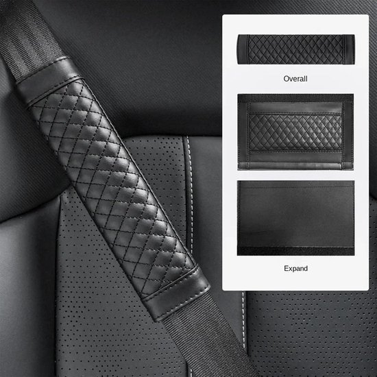 2 stuks autoveiligheidsgordel, schouderkussens voor Benz C-Klasse / C-klasse Sedan W202 W203 W204 W205 W206, comfort zitgordel, bekleding, beschermende hals, schouder, interieuraccessoires — afbeelding 2