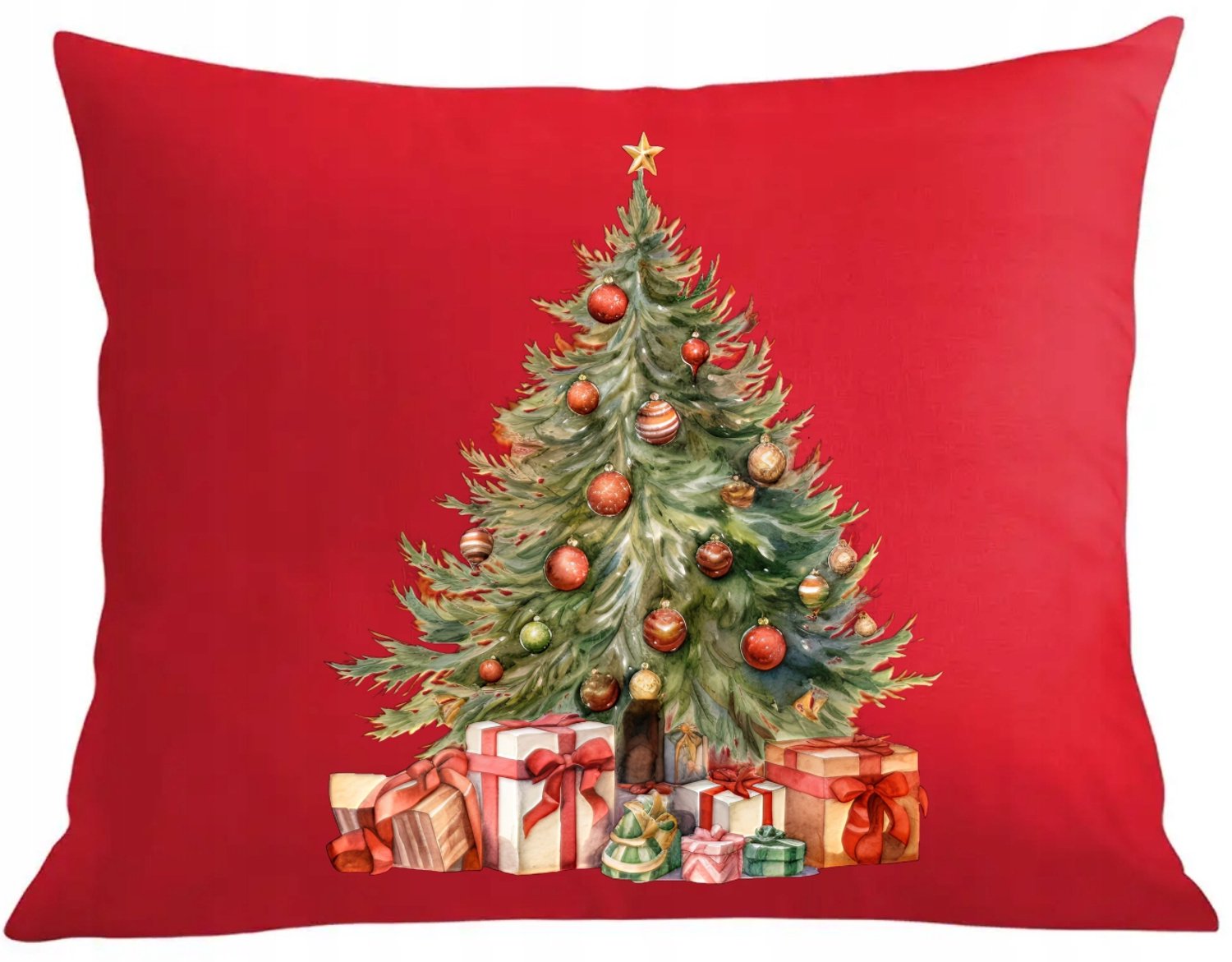 Merkeze Kerst Kussenhoes met Vulling - Feestelijk Design