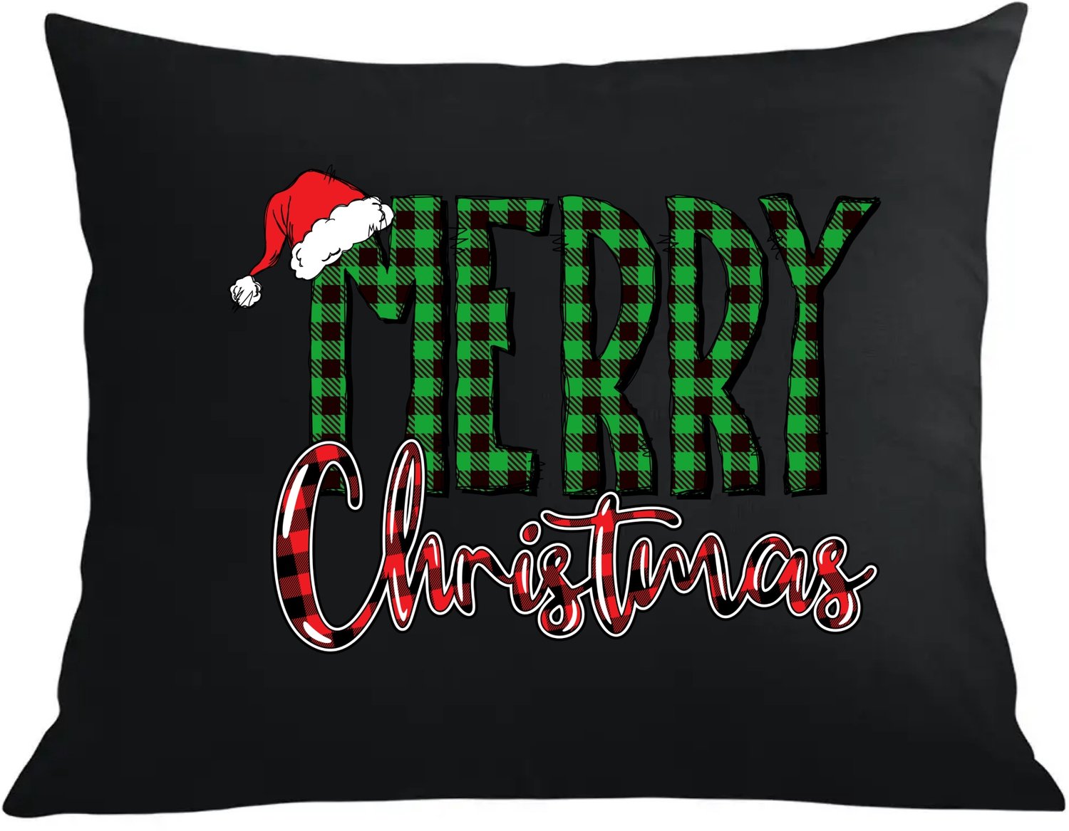 Kerst Kussen met Hoes - "Merry Christmas" - Diverse Kleuren