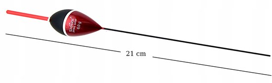 Shark Balsa Dobber 6g/21cm met Glow Stick Houder - Kwaliteit — afbeelding 2