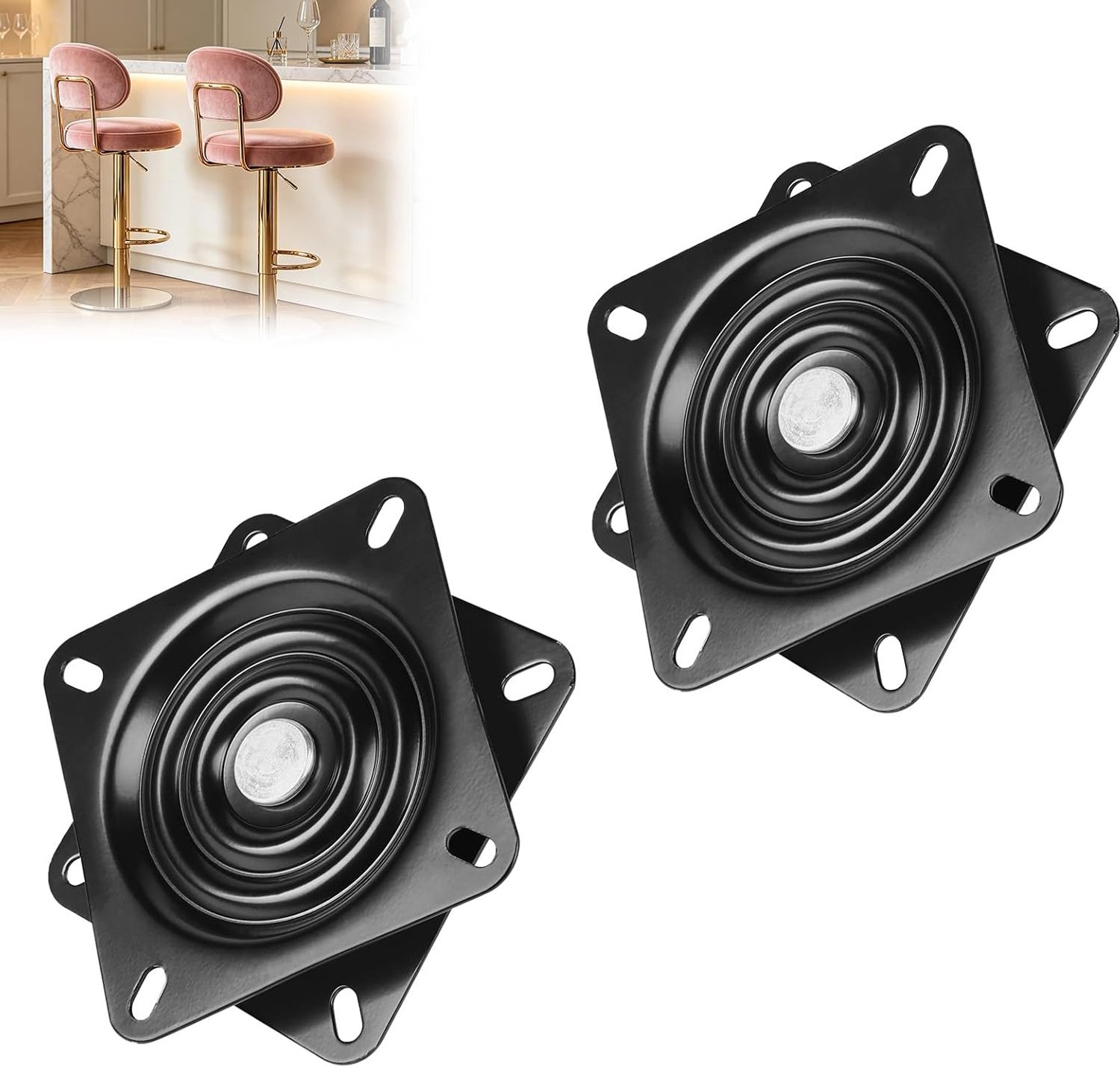 Zwenkplaat 17,8 cm - universeel - 360 graden draaibaar - ideaal voor meubels - ShopVlot