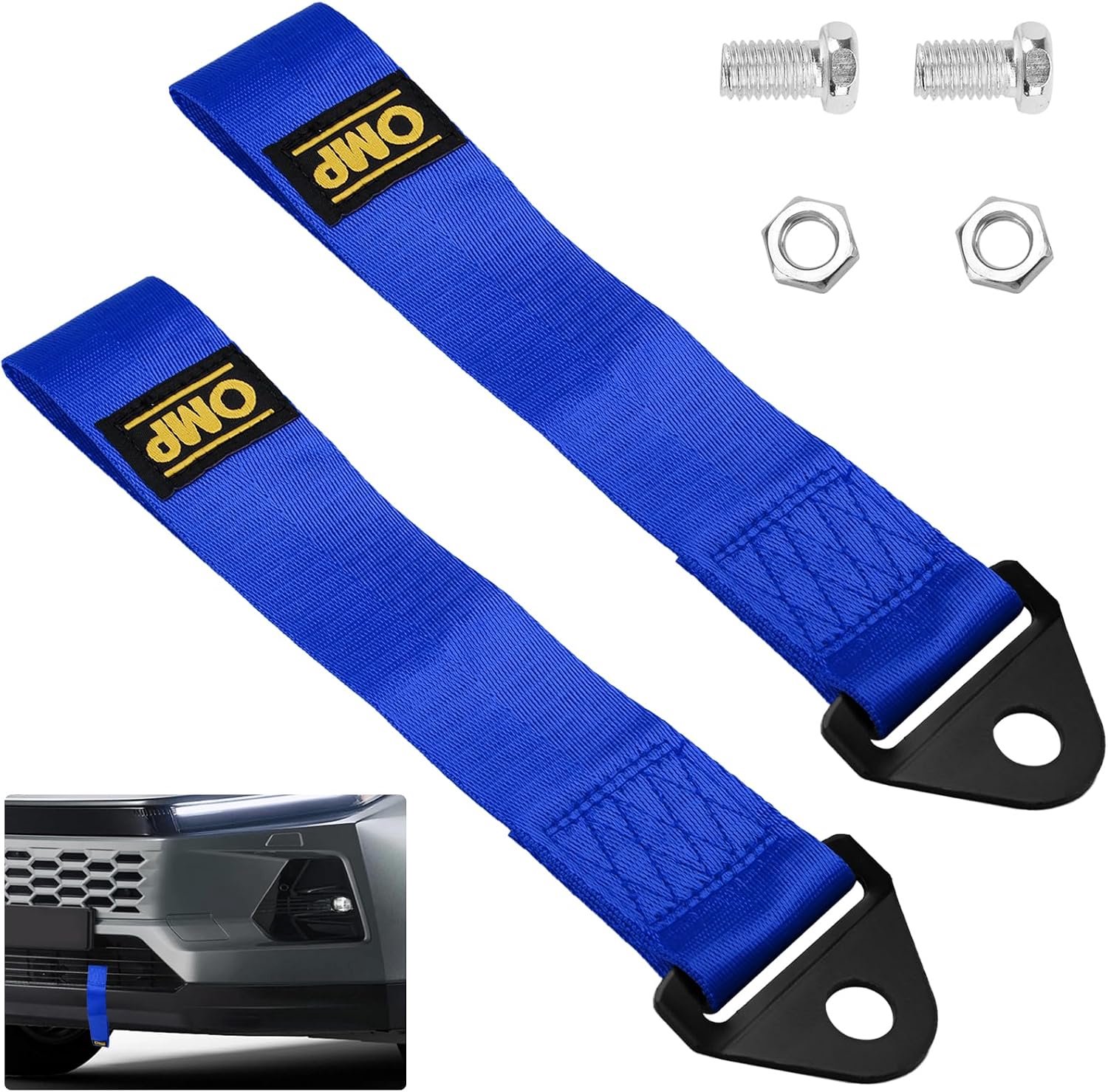 Tow Rope 2 Pcs - Hoge sterkte nylon - Duurzame trekband - Ideaal voor voertuigen - ShopVlot
